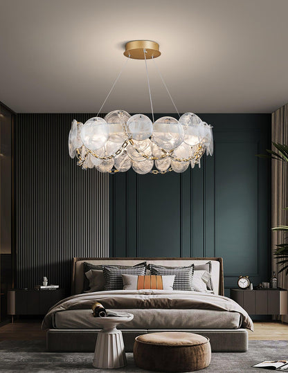 Chandelier with Crystal Accents, Color-Changing Light