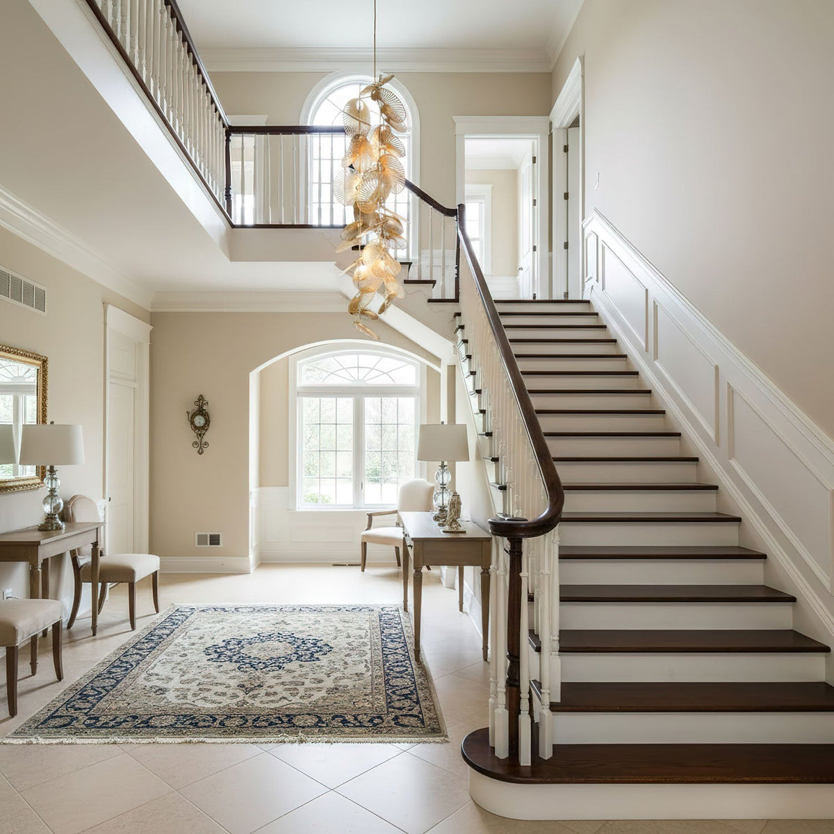 Cattail Leaf Chandelier with Adjustable Height — lifestyle view