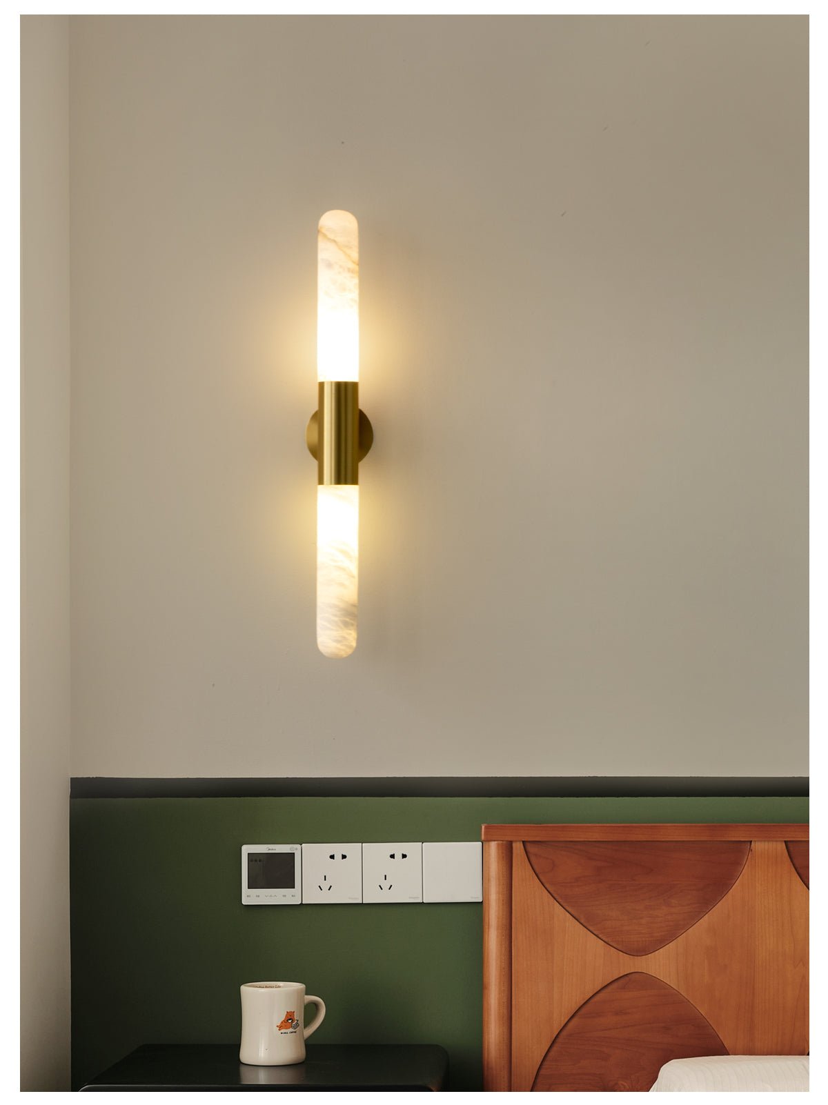 Alabaster Wall Light, Energy Efficient LED