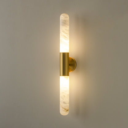 Alabaster Wall Light, Energy Efficient LED — alternate angle