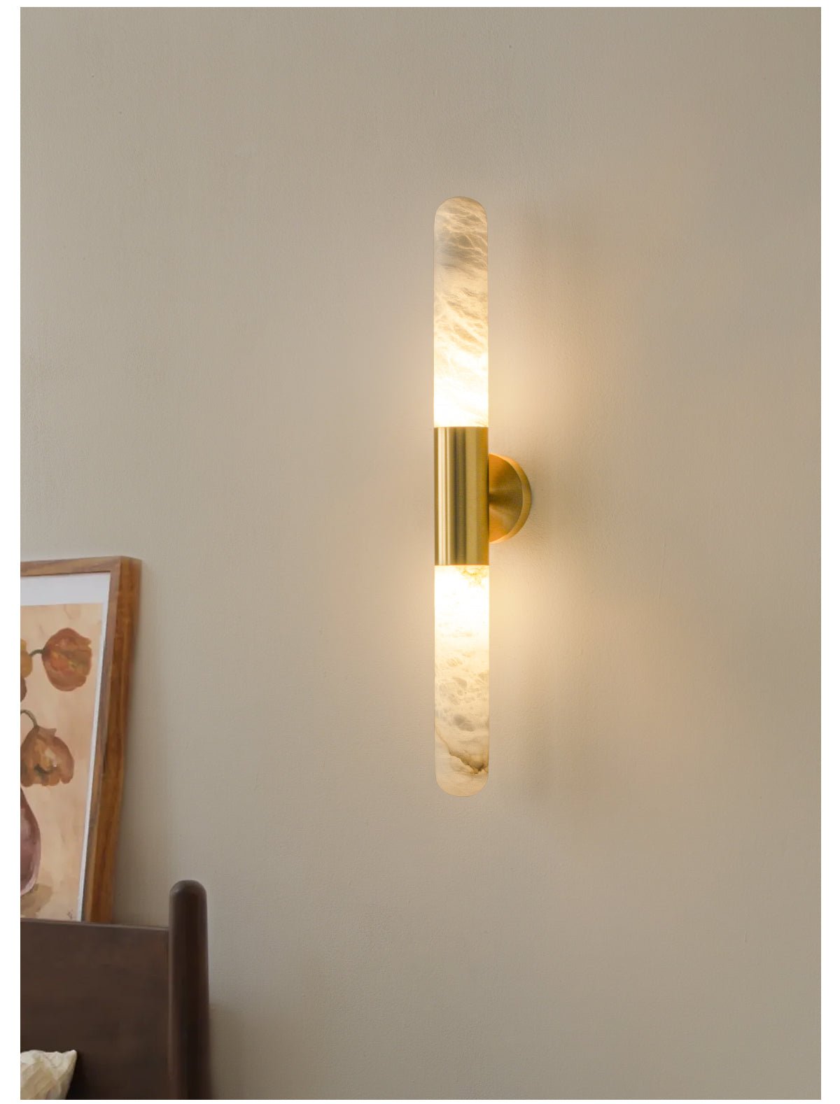 Alabaster Wall Light, Energy Efficient LED