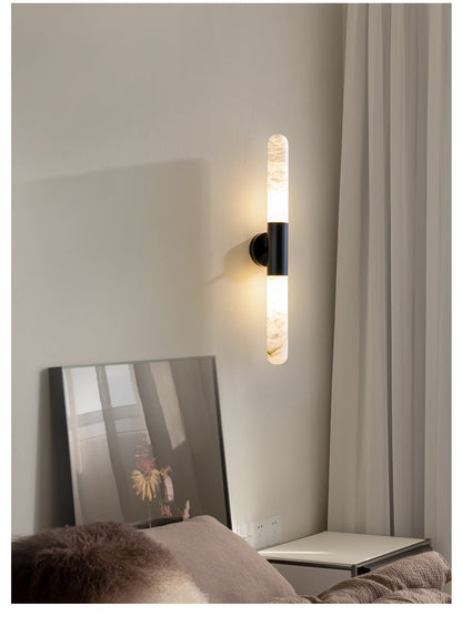 Alabaster Wall Light, Energy Efficient LED
