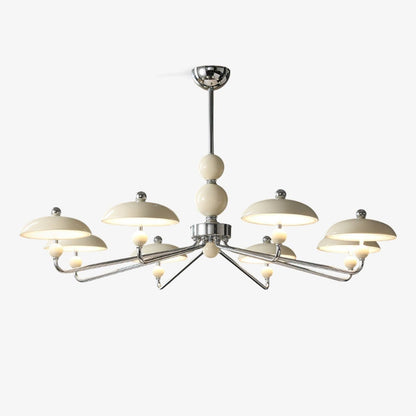 Celvara Modern Chandelier - Elegant Lighting with Adjustable Height & — front view