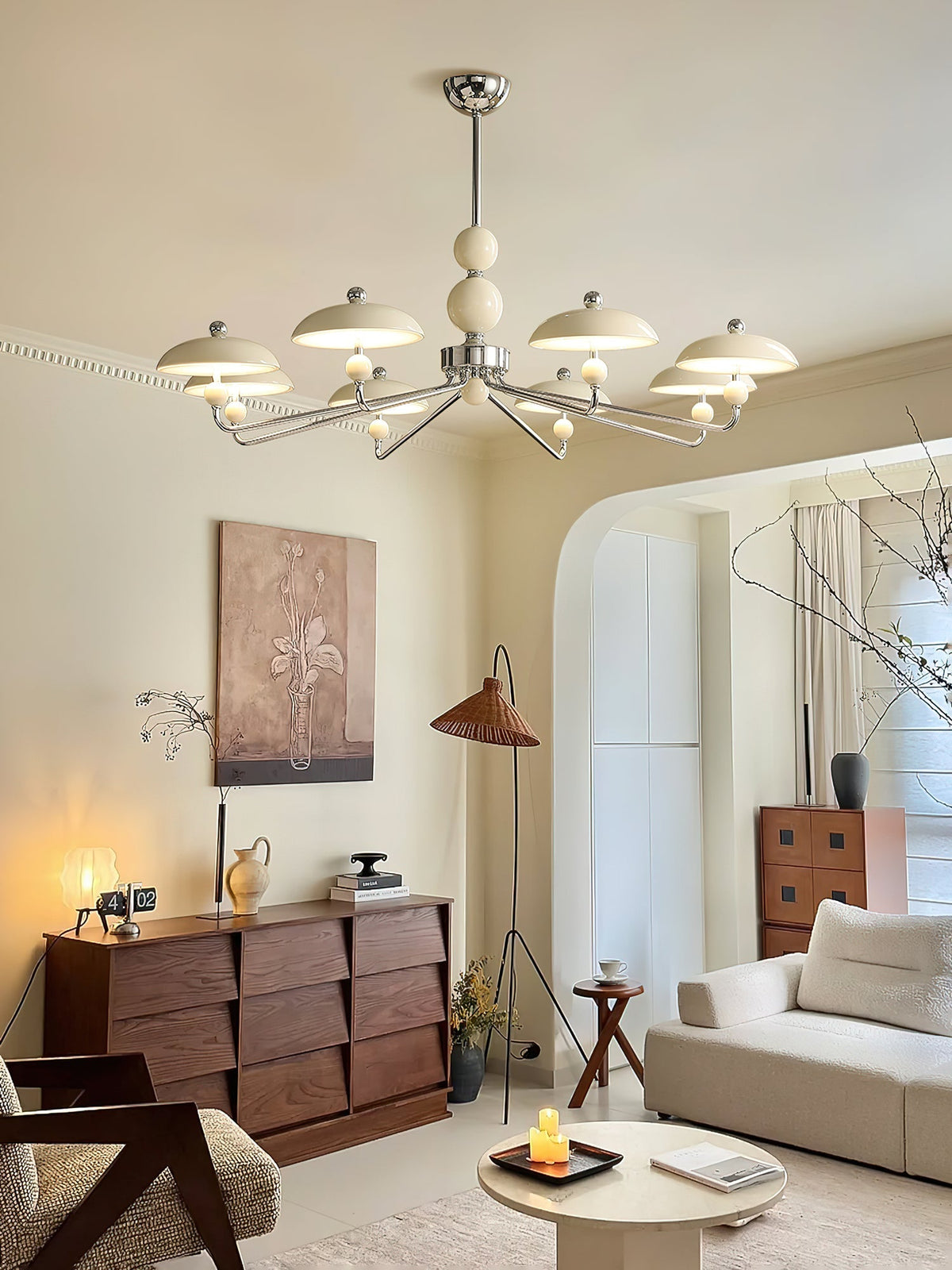 Brennware Celvara Modern Chandelier Elegant Lighting Adjustable Height – detail view