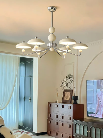 Celvara Modern Chandelier - Elegant Lighting with Adjustable Height & — alternate angle
