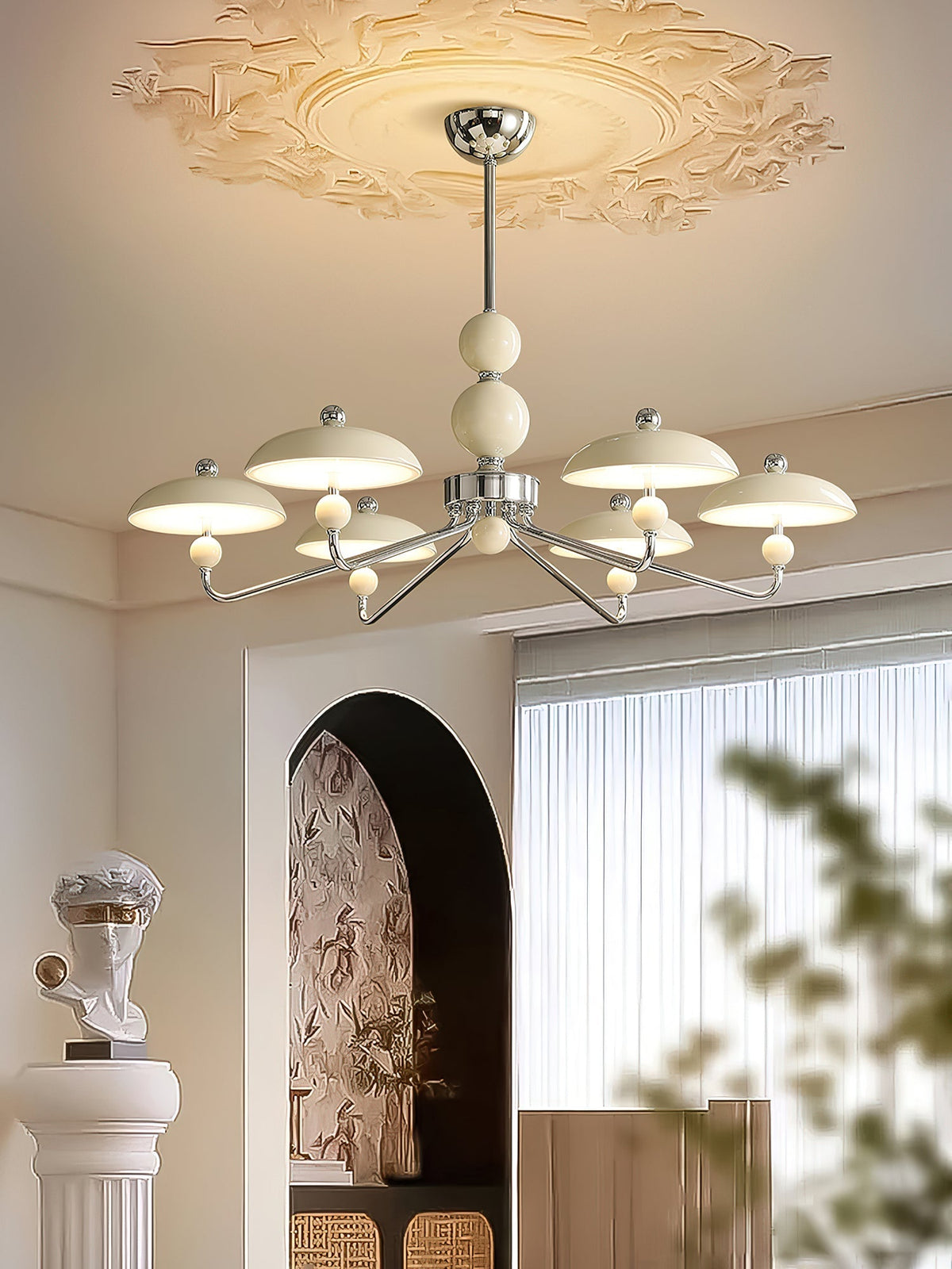 Brennware Celvara Modern Chandelier Elegant Lighting Adjustable Height – side view