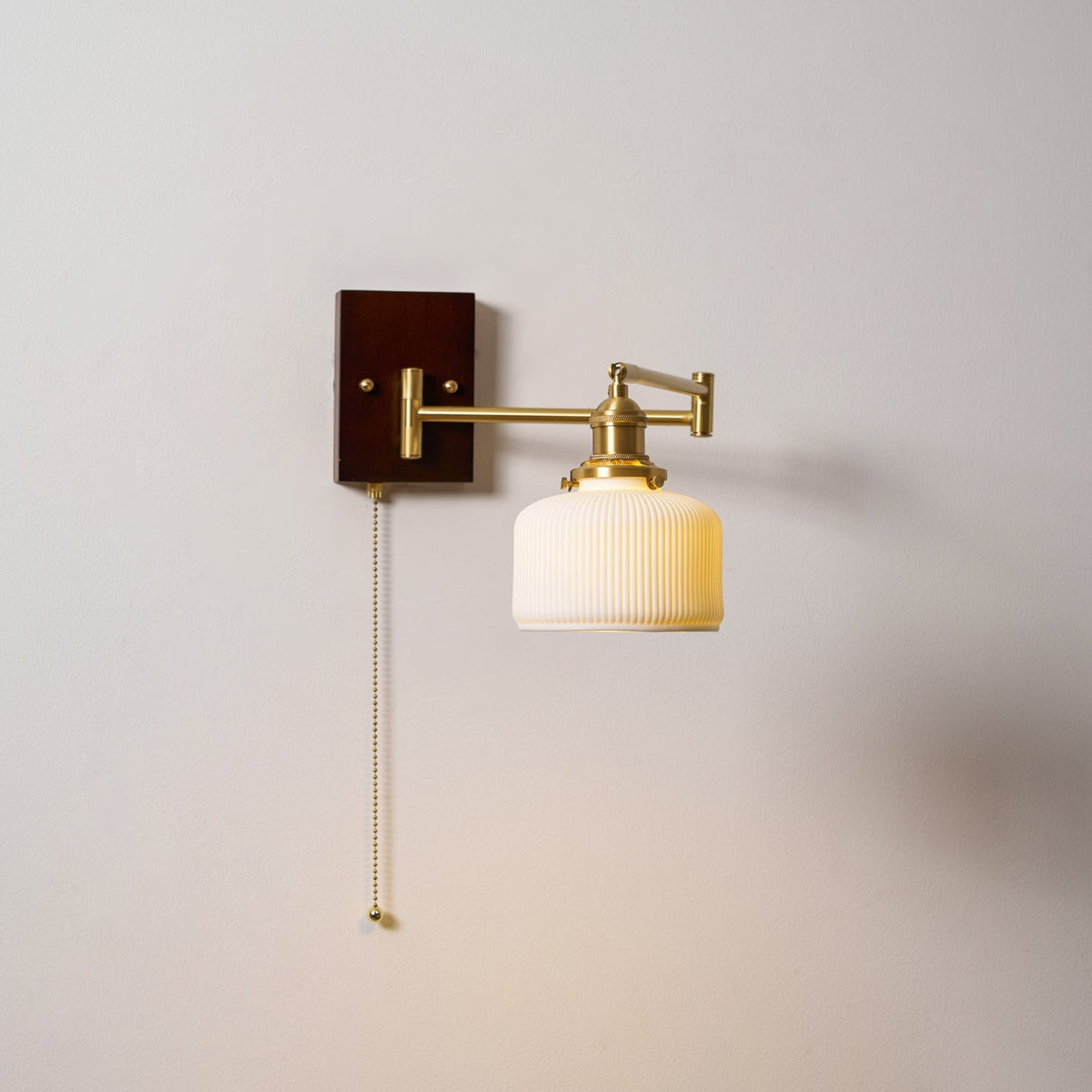 Ceramic Geometric Wall Lamp with Adjustable Brightness