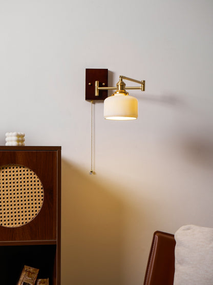 Ceramic Geometric Wall Lamp with Adjustable Brightness