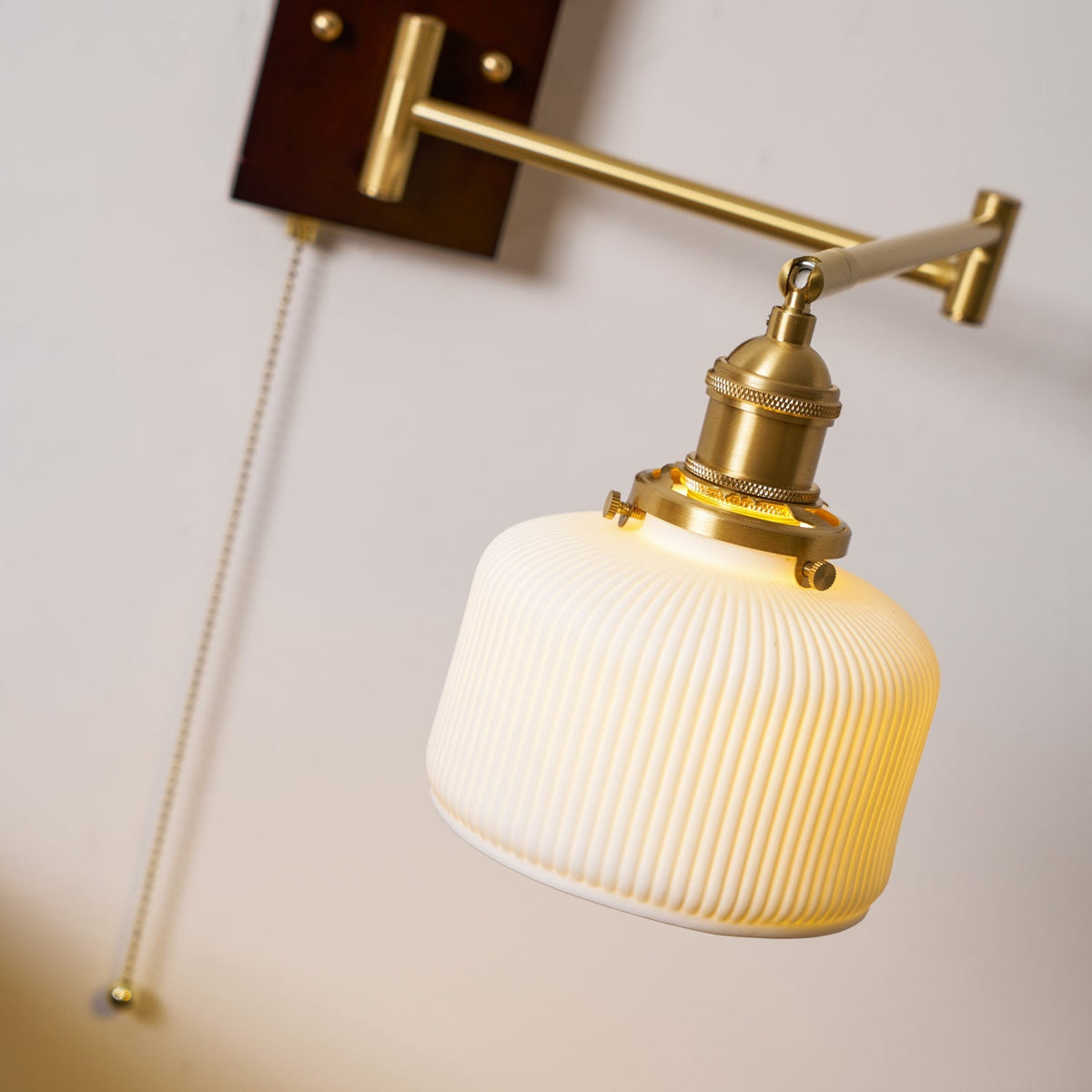 Ceramic Geometric Wall Lamp with Adjustable Brightness