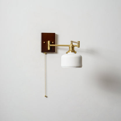 Ceramic Geometric Wall Lamp with Adjustable Brightness