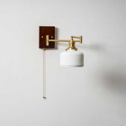 Ceramic Geometric Wall Lamp with Adjustable Brightness