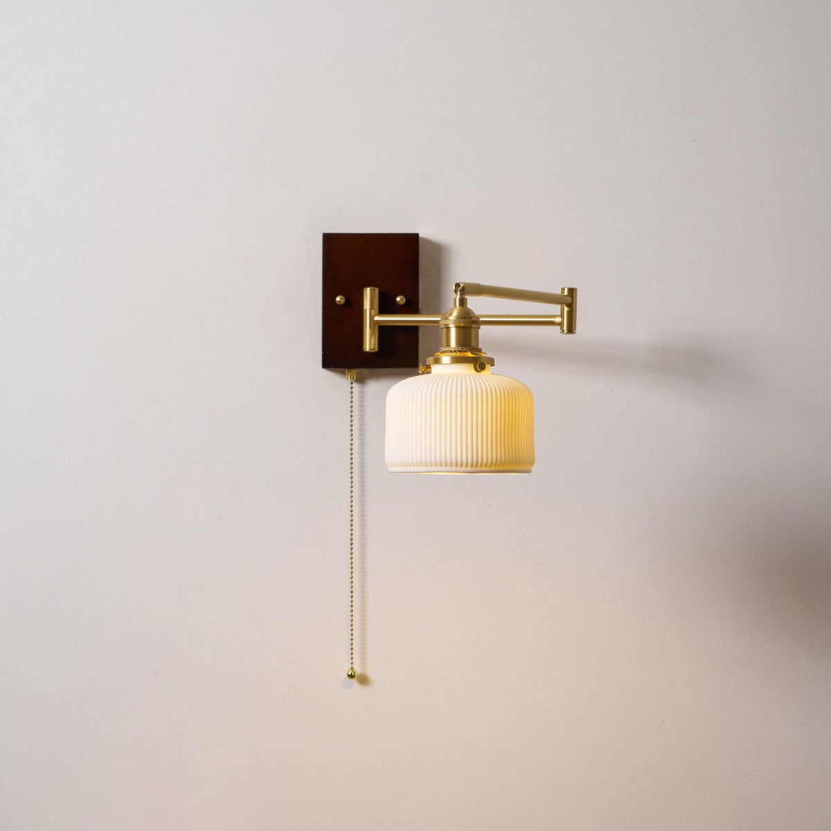 Ceramic Geometric Wall Lamp with Adjustable Brightness