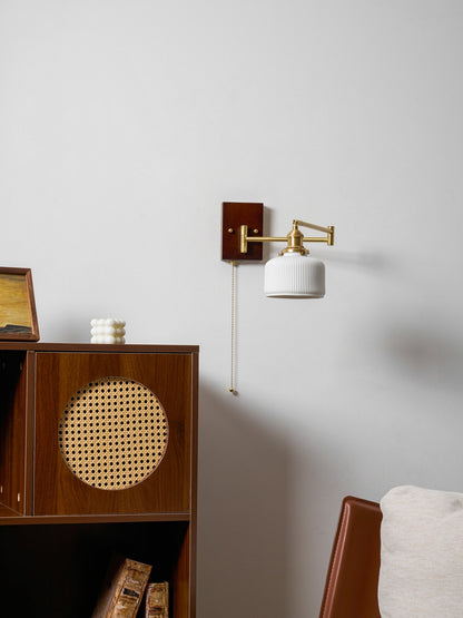 Ceramic Geometric Wall Lamp with Adjustable Brightness