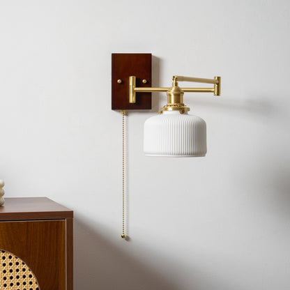 Ceramic Geometric Wall Lamp with Adjustable Brightness