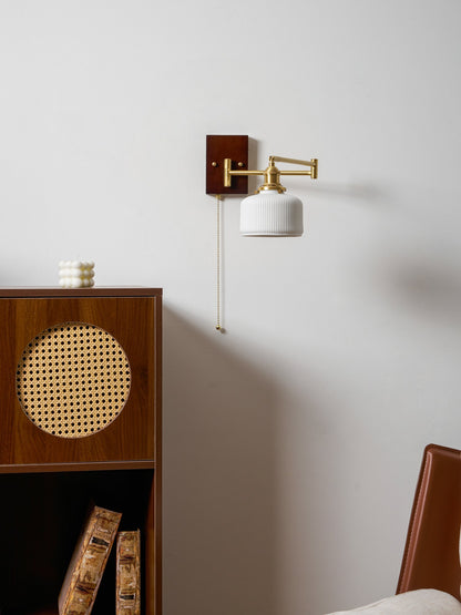 Ceramic Geometric Wall Lamp with Adjustable Brightness