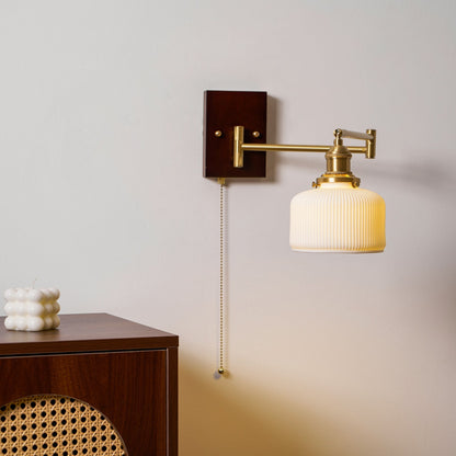 Ceramic Geometric Wall Lamp with Adjustable Brightness