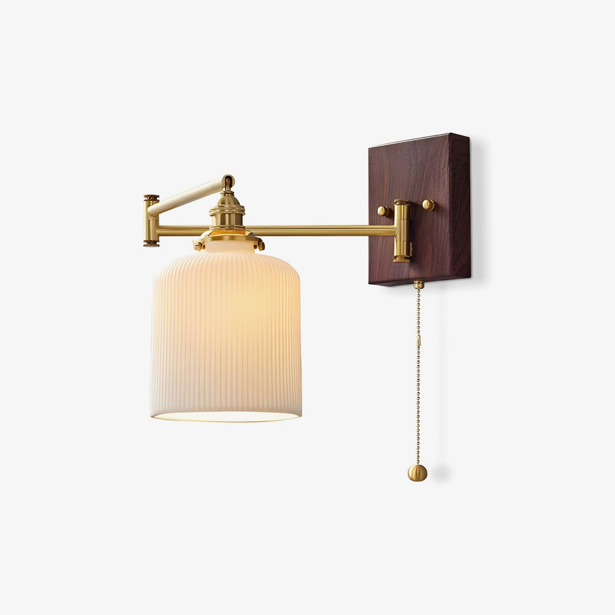 Ceramic Geometric Wall Lamp with Adjustable Brightness — front view
