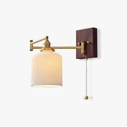 Ceramic Geometric Wall Lamp with Adjustable Brightness — front view