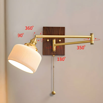 Ceramic Geometric Wall Lamp with Adjustable Brightness