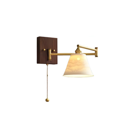 Ceramic Geometric Wall Lamp with Adjustable Brightness