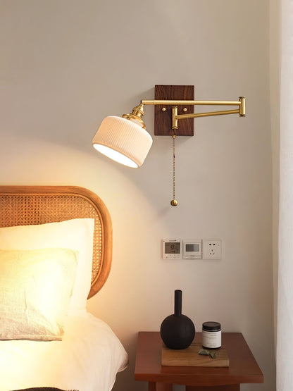 Ceramic Geometric Wall Lamp with Adjustable Brightness