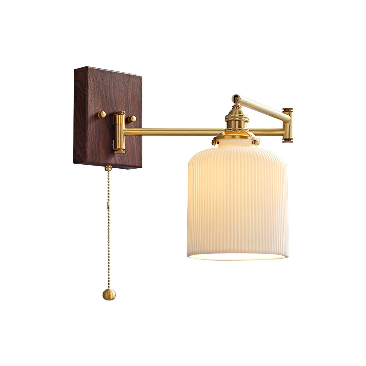 Ceramic Geometric Wall Lamp with Adjustable Brightness