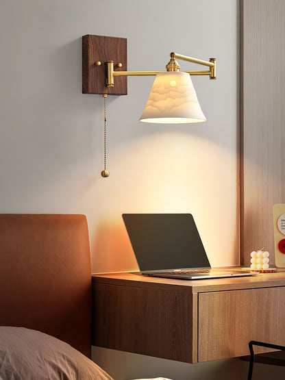 Ceramic Geometric Wall Lamp with Adjustable Brightness