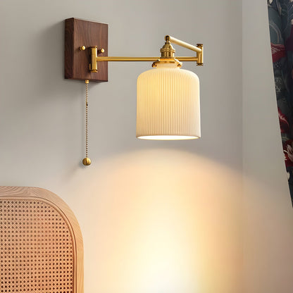 Ceramic Geometric Wall Lamp with Adjustable Brightness