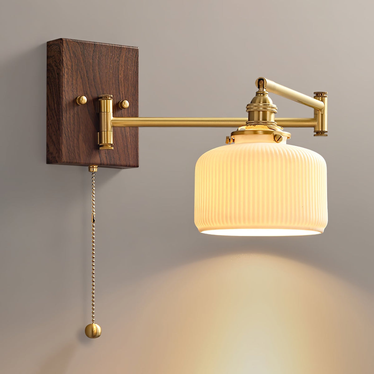 Ceramic Geometric Wall Lamp with Adjustable Brightness