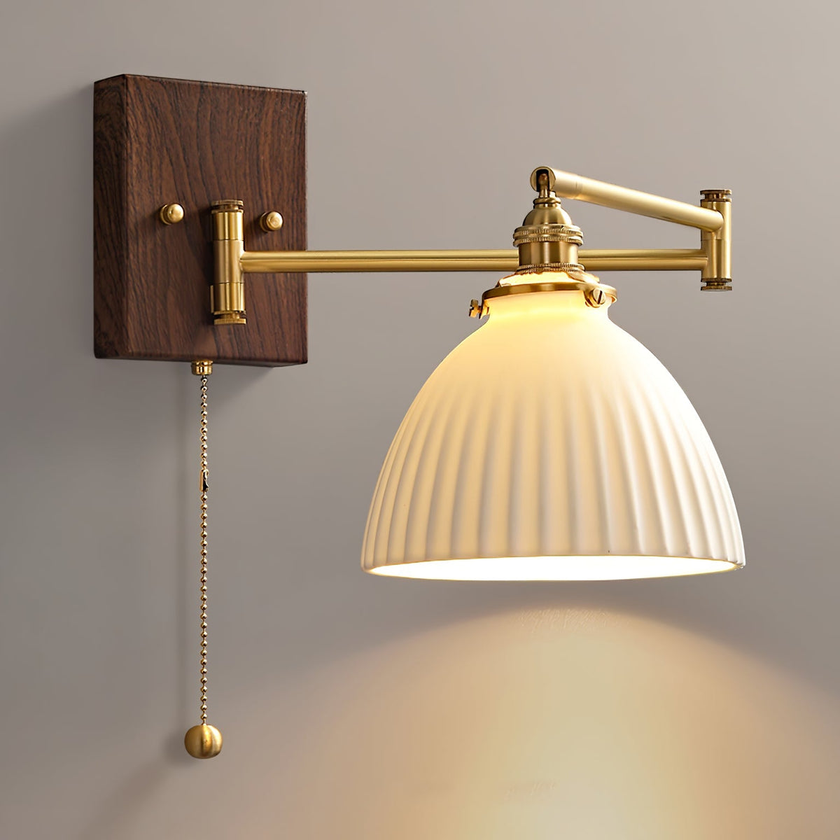 Ceramic Geometric Wall Lamp with Adjustable Brightness — detail view