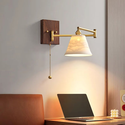 Ceramic Geometric Wall Lamp with Adjustable Brightness