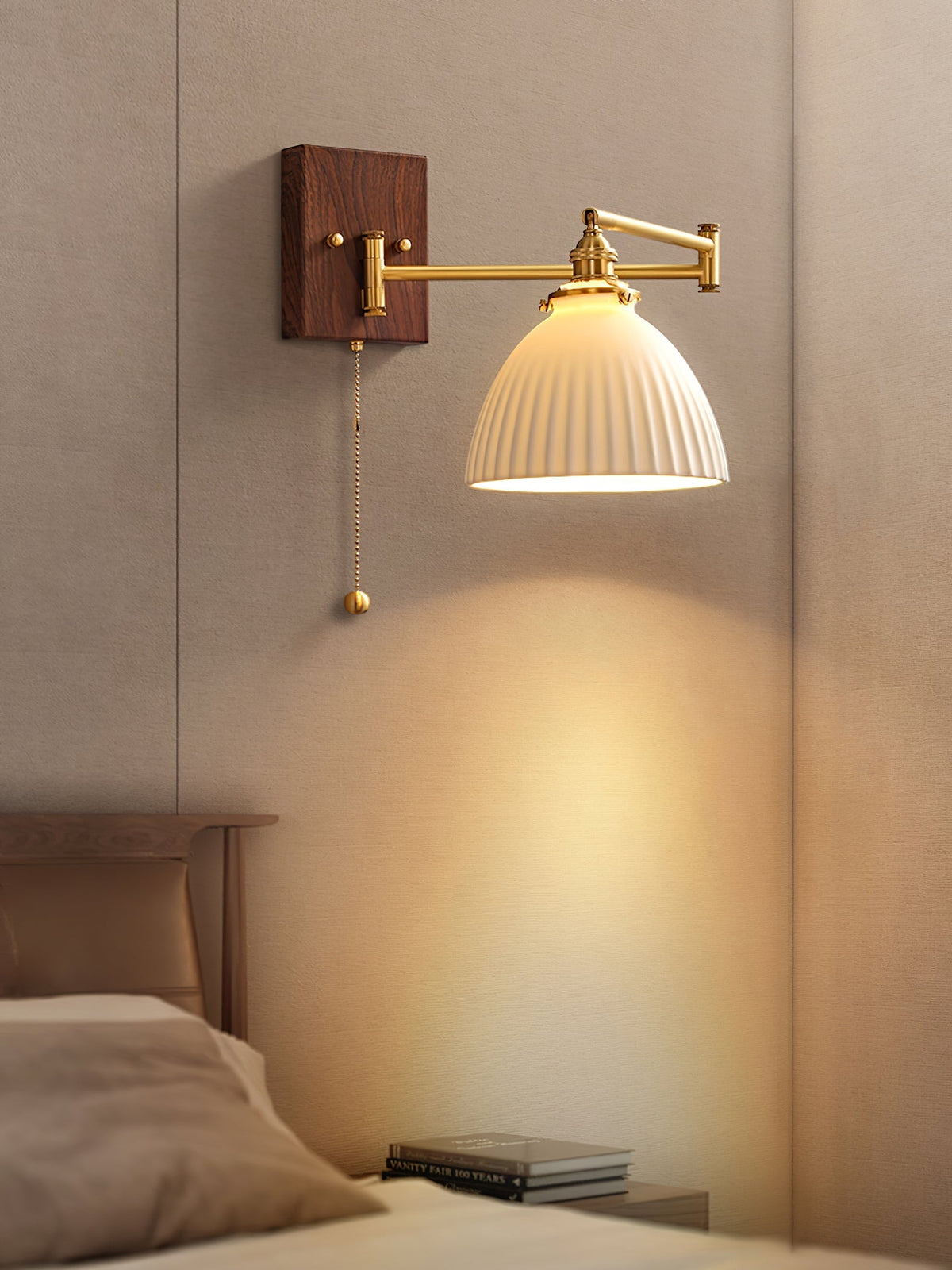 Ceramic Geometric Wall Lamp with Adjustable Brightness
