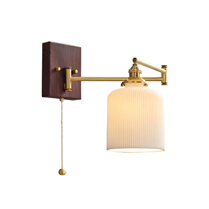 Ceramic Geometric Wall Lamp with Adjustable Brightness
