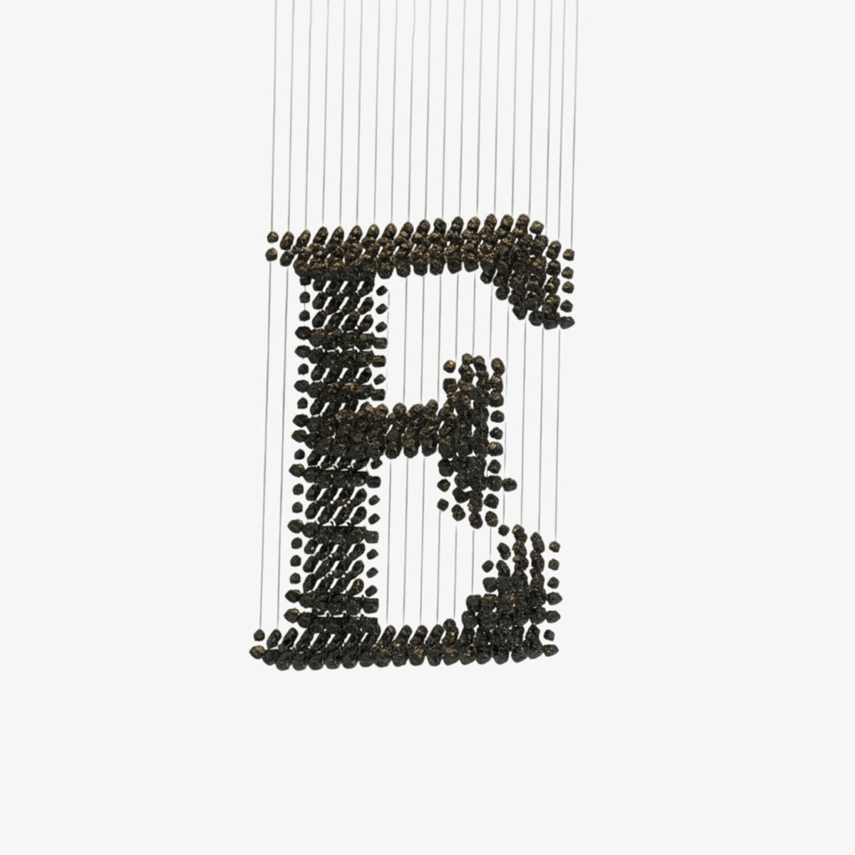 Charcoal Chandelier with Adjustable Height — side view