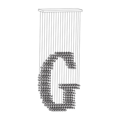 Charcoal Chandelier with Adjustable Height — detail view