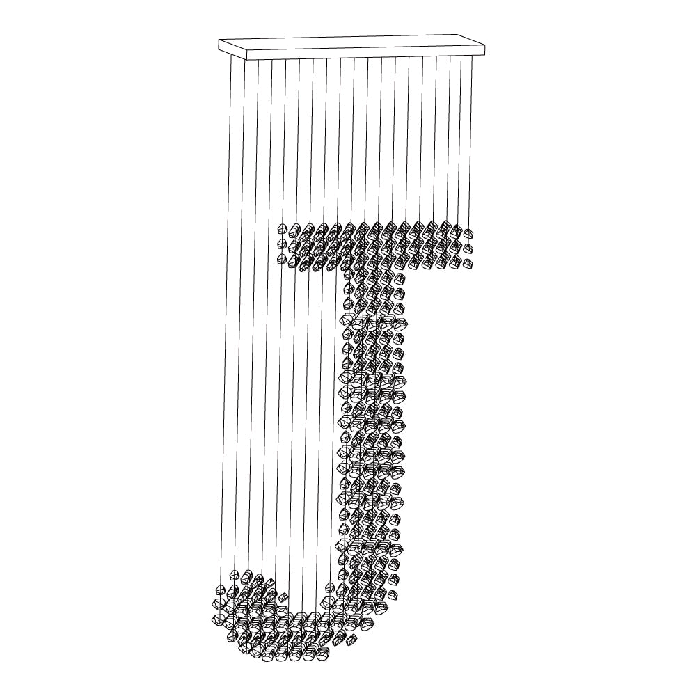 Charcoal Chandelier with Adjustable Height — front view
