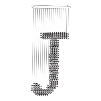 Charcoal Chandelier with Adjustable Height — front view