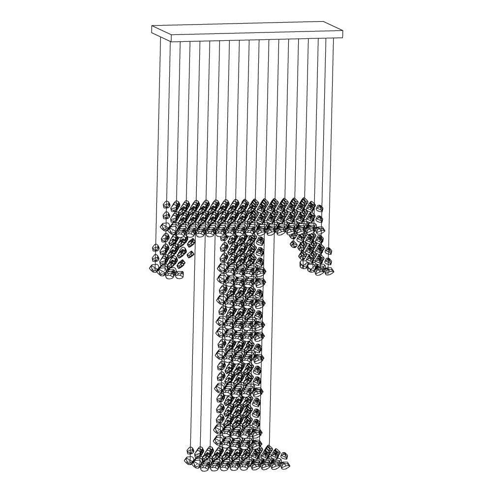 Charcoal Chandelier, LED Compatible — alternate angle