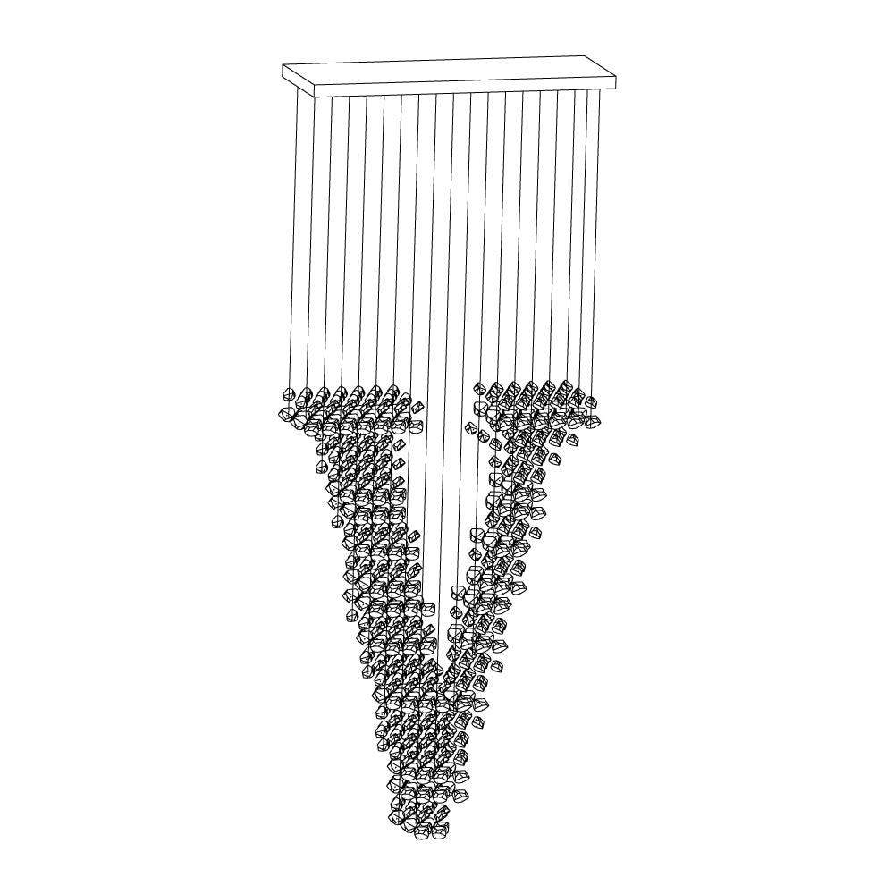 Charcoal Chandelier, LED Compatible — front view