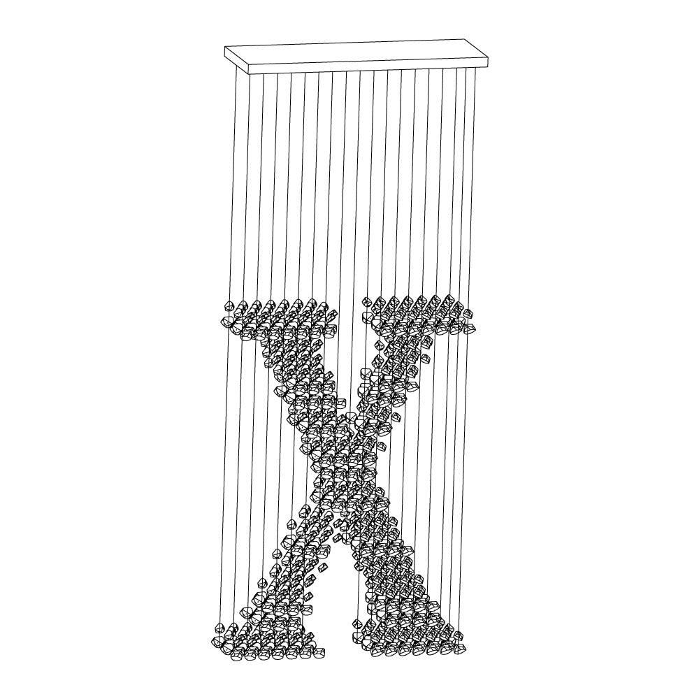 Charcoal Chandelier, LED Compatible