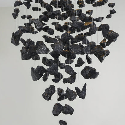 Charcoal Chandelier with Adjustable Height