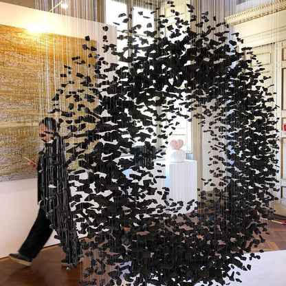 Charcoal Chandelier with Adjustable Height