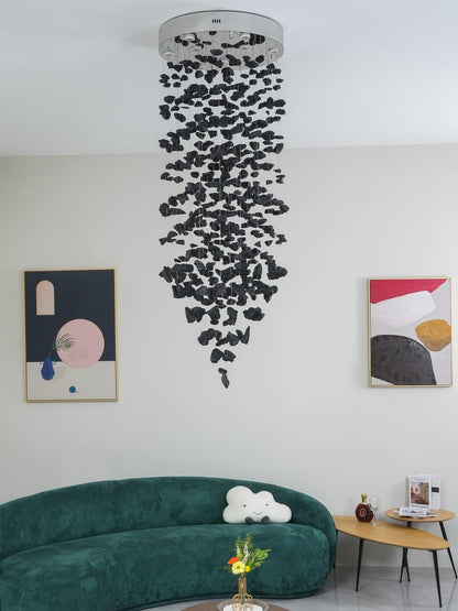 Charcoal Chandelier with Adjustable Height — front view