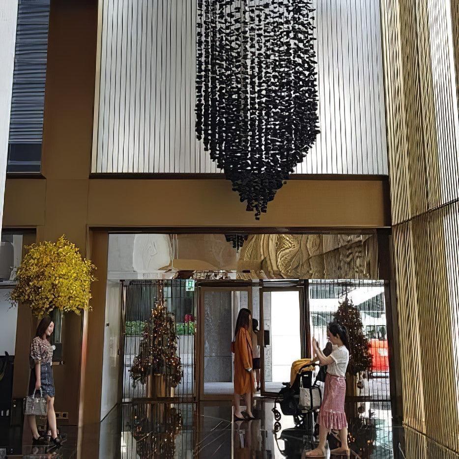 Charcoal Chandelier with Adjustable Height