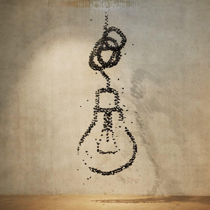 Charcoal Chandelier with Adjustable Height