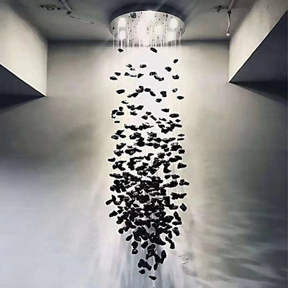 Charcoal Chandelier with Adjustable Height