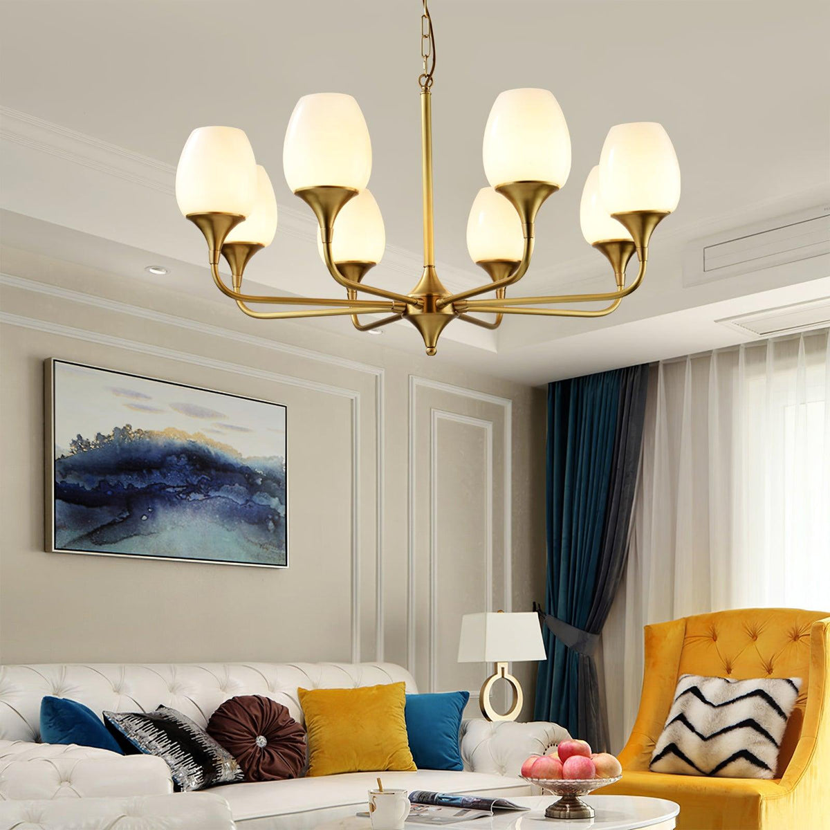 Statement Chandelier with Adjustable Height — alternate angle