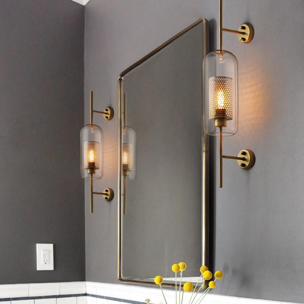 Glass Wall Light with Adjustable Brightness
