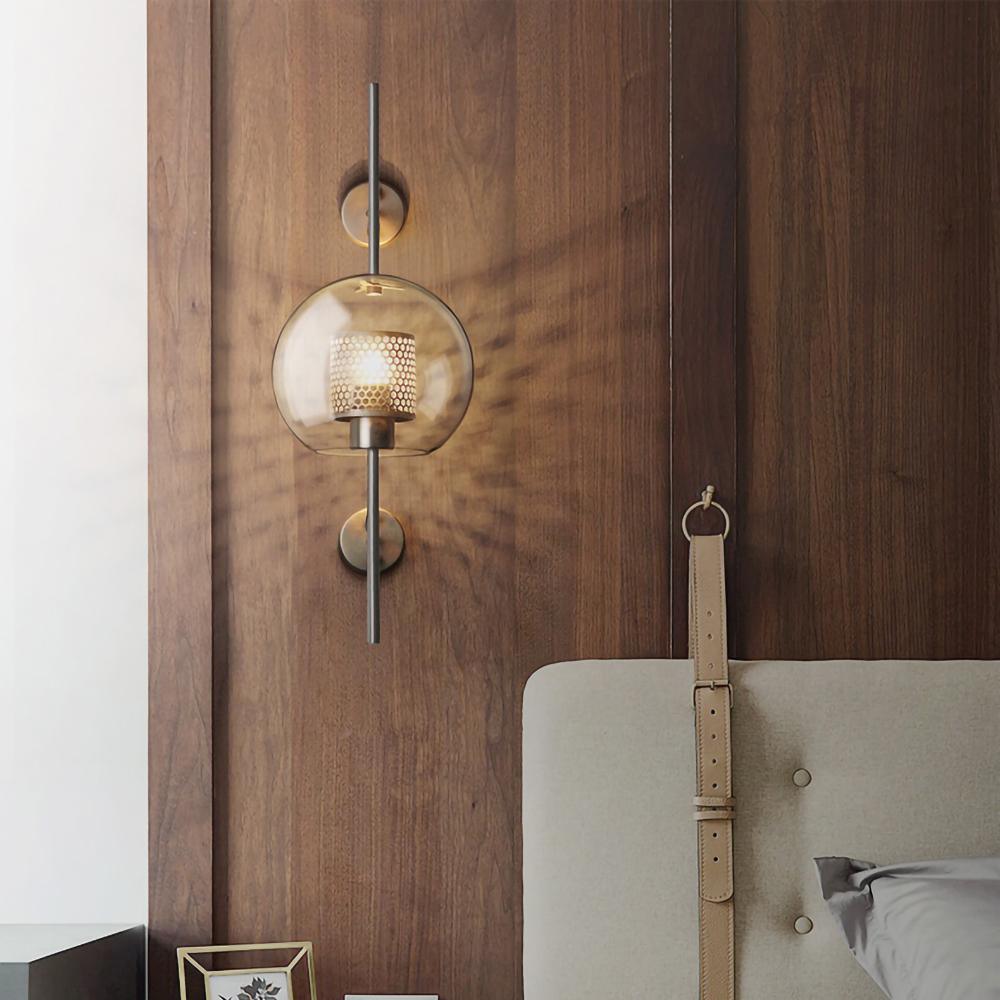 Glass Wall Light with Adjustable Brightness