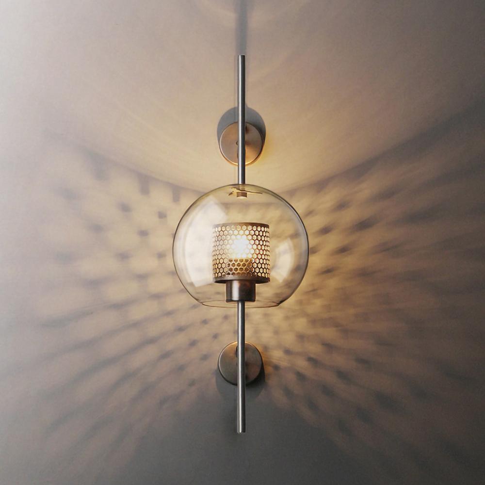 Glass Wall Light with Adjustable Brightness
